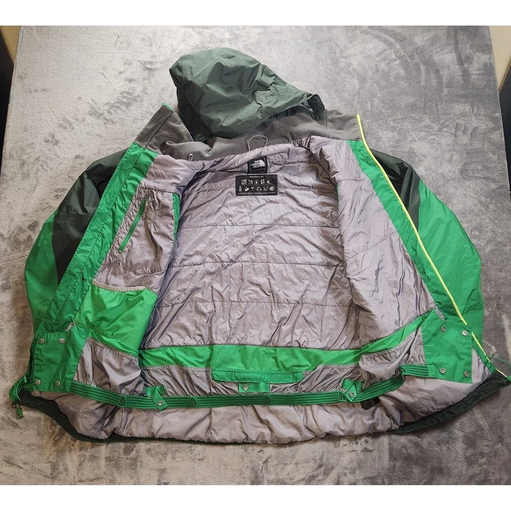 The North Face Jacket Mens Large Green Black HyVent Alpha Ski RECCO Summit VTG